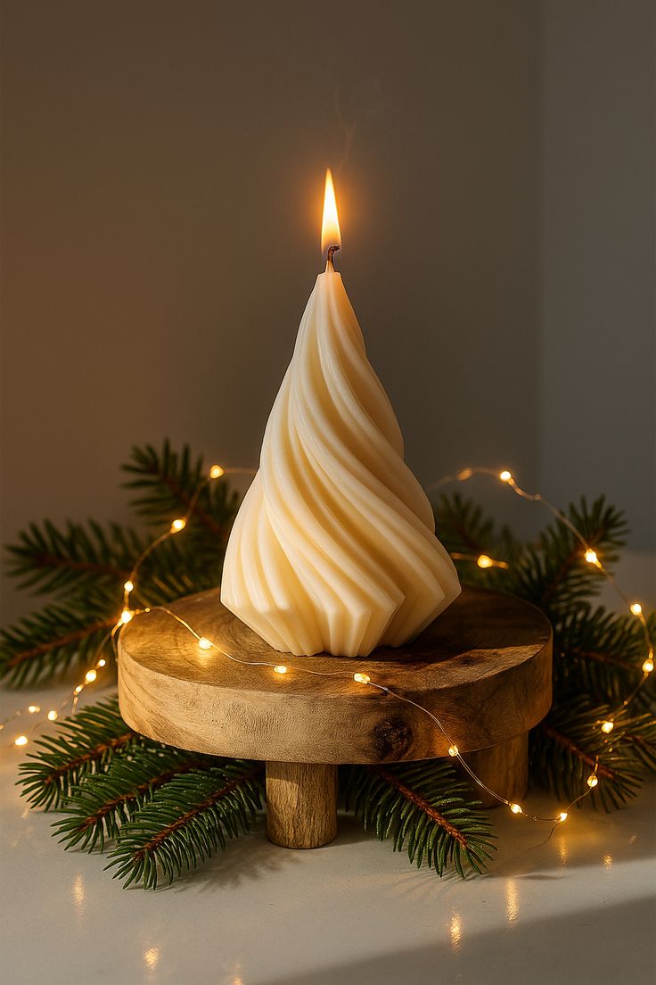Spiral Christmas Tree Candle
