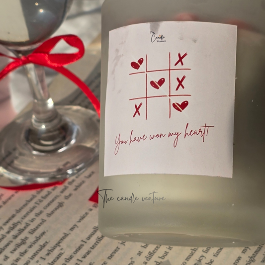 Heart confetti Candle