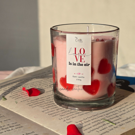 Layered Heart Jar Candle
