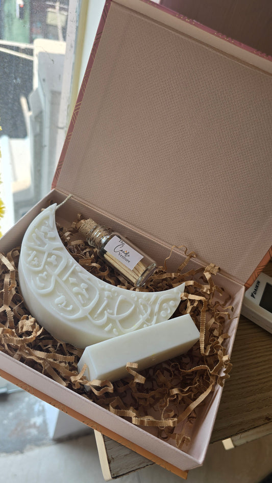 Crystal moon candle with Matchstick bottle