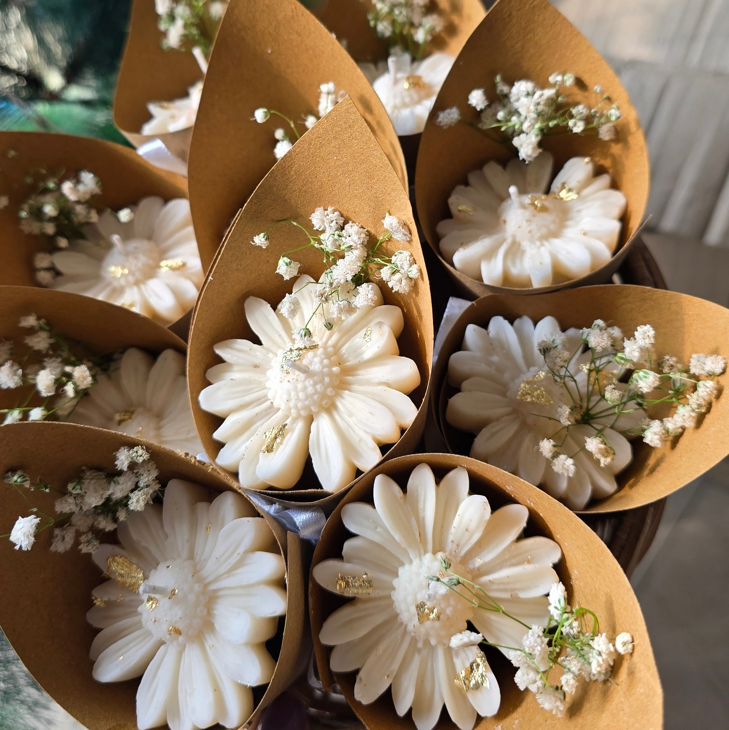 Flower Boquete Candle (set of 2)