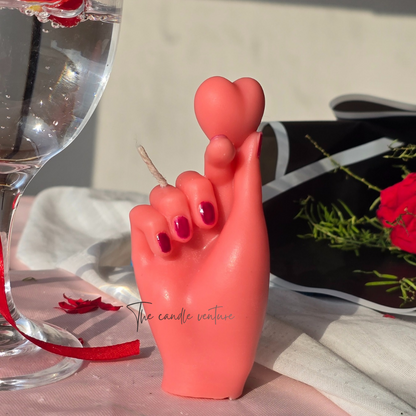 BTS big heart candle