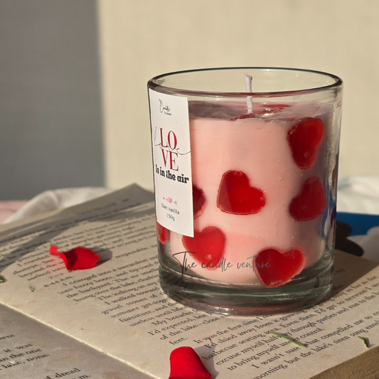 Layered Heart Jar Candle